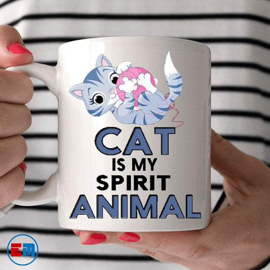 Cat Mug - Cat Is My Spirit Animal - CatsForLife
