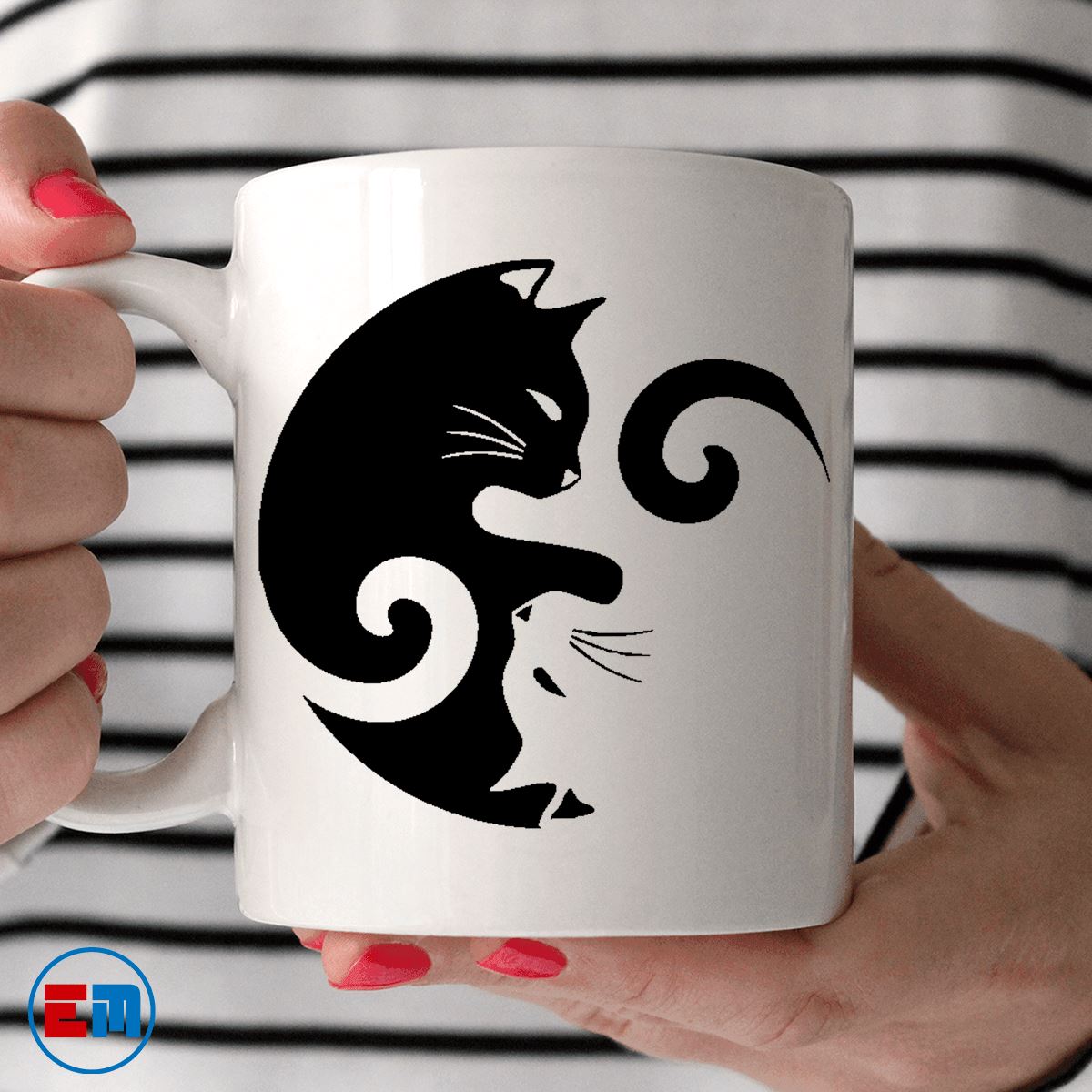 Cat Mug - Ying Yang Cat - CatsForLife