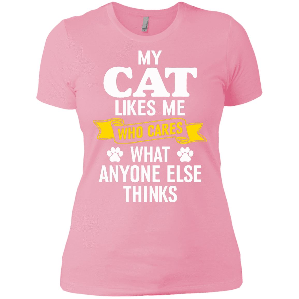 Cat Tee - My Cat Likes Me, Who Cares What Anyone Else Think - CatsForLife