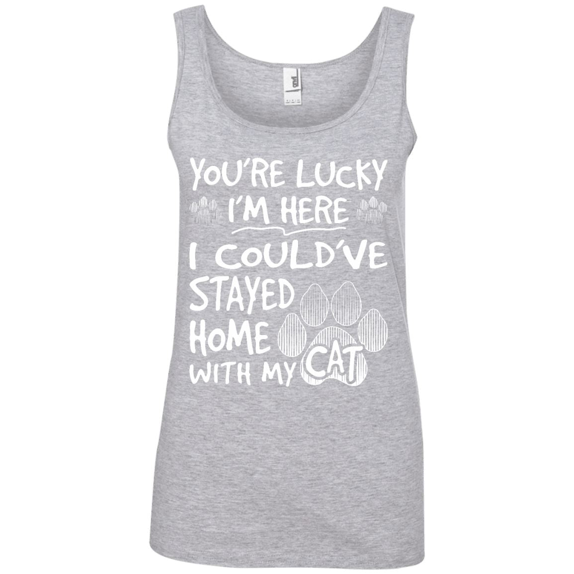 Cat Tee - You're Lucky I'm Here - CatsForLife
