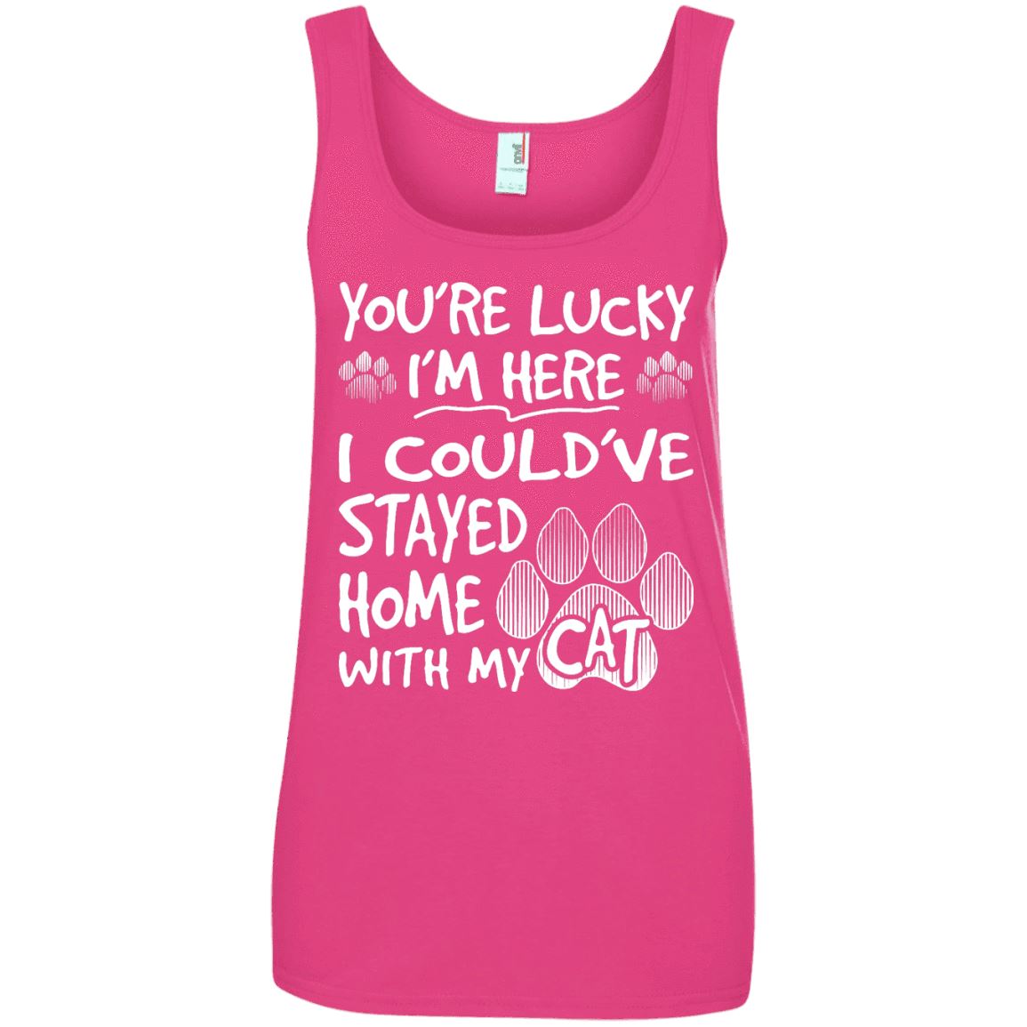 Cat Tee - You're Lucky I'm Here - CatsForLife