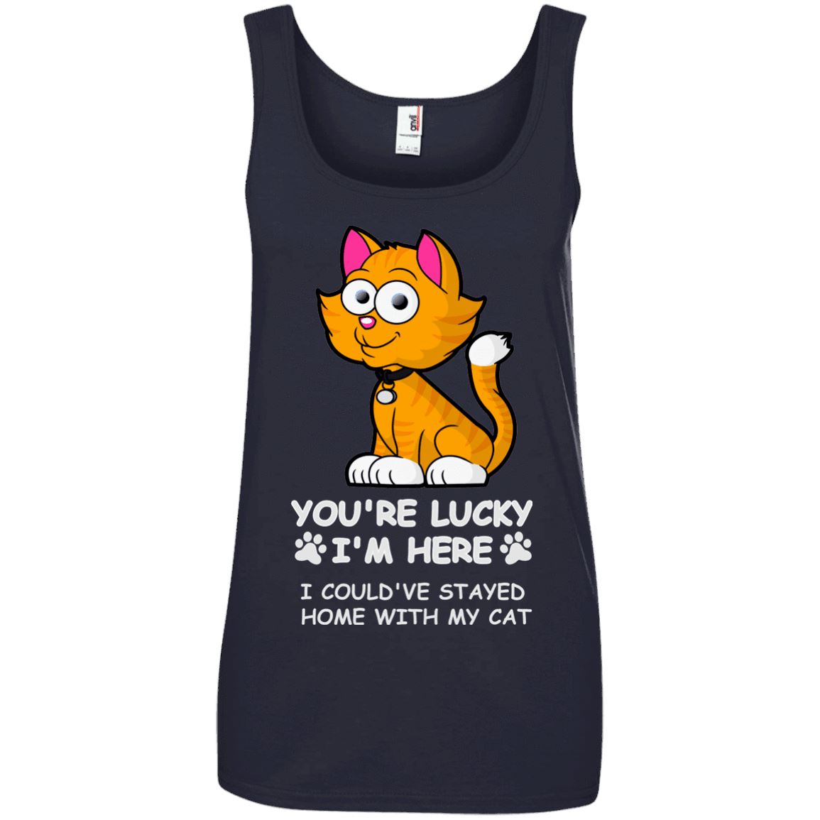 Cat Tee - You're Lucky I'm Here, I Could Have Stay Home With My Cat - CatsForLife